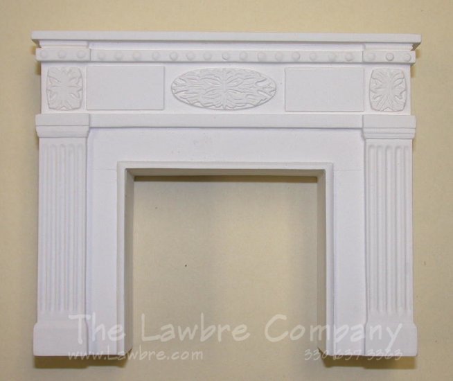 1050 - Federal Fireplace, White - Click Image to Close