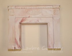 1054 - Federal Fireplace, Rose Marbled 1054 - Federal Fireplace, Rose Marbled