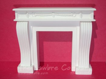1066 - French Console Fireplace, White