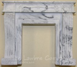 1067 - French Console Fireplace, Black Marbled 1067 - French Console Fireplace, Black Marbled