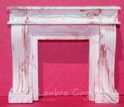 1068 - French Console Fireplace, Rose Marbled 1068 - French Console Fireplace, Rose Marbled