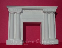 1071 - Victorian Columned Fireplace, White 1071 - Victorian Columned Fireplace, White