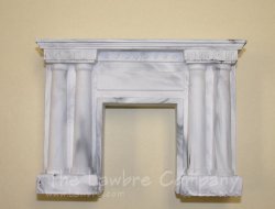 1072 - Victorian Columned Fireplace, Black Marbled 1072 - Victorian Columned Fireplace, Black Marbled