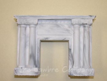 1072 - Victorian Columned Fireplace, Black Marbled