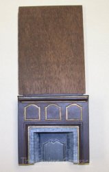 1077 - Salem Corner Fireplace, Wood Grain w/Beveled Wall Piece 1077 - Salem Corner Fireplace, Wood Grain w/Beveled Wall Piece