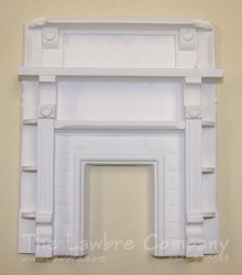 1085 - Victorian Mirrored Fireplace, White 1085 - Victorian Mirrored Fireplace, White
