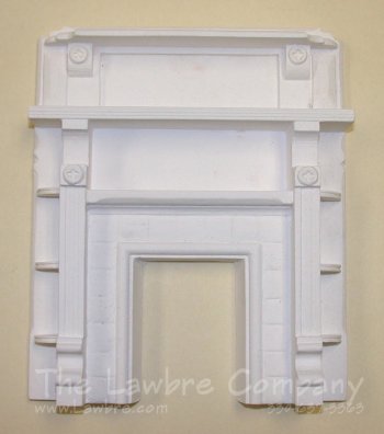 1085 - Victorian Mirrored Fireplace, White