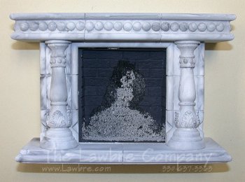 1094a - Oval Frame Fireplace, Lower Mantle Only