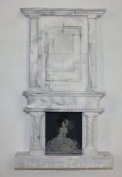 1095 - Twisted Column Fireplace, 2 Pc.