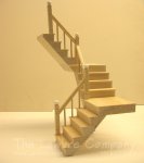 1117 - Two-Landing Staircase, Smooth Spindle, Left Rail, 180°