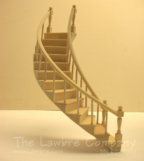 1171 - Curved Staircase, 2 Rails, Right - Click Image to Close