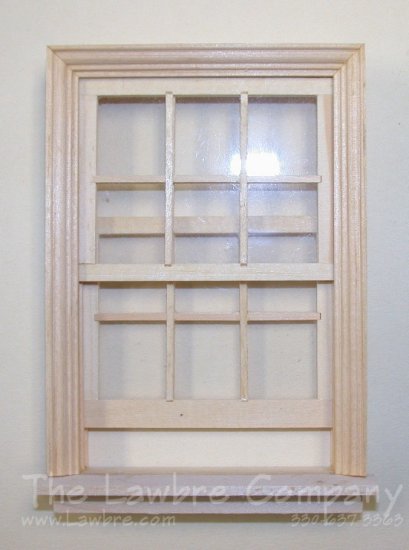 AE434 - Short 12-Light Working Wood Window - Click Image to Close