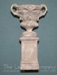 AE802a - (S) Small Pedestal w/Panels and Rococo Urn