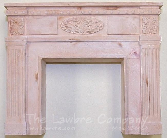 1052 - Federal Fireplace, Golden Cream Marbled - Click Image to Close